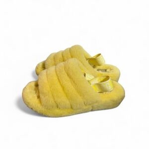 UGG Yellow Fluff Yeah Slide Slippers